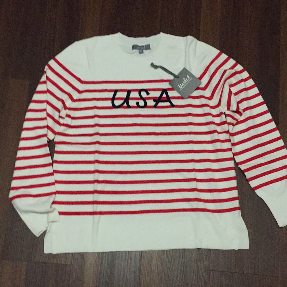 USA stripped Sweater NWT